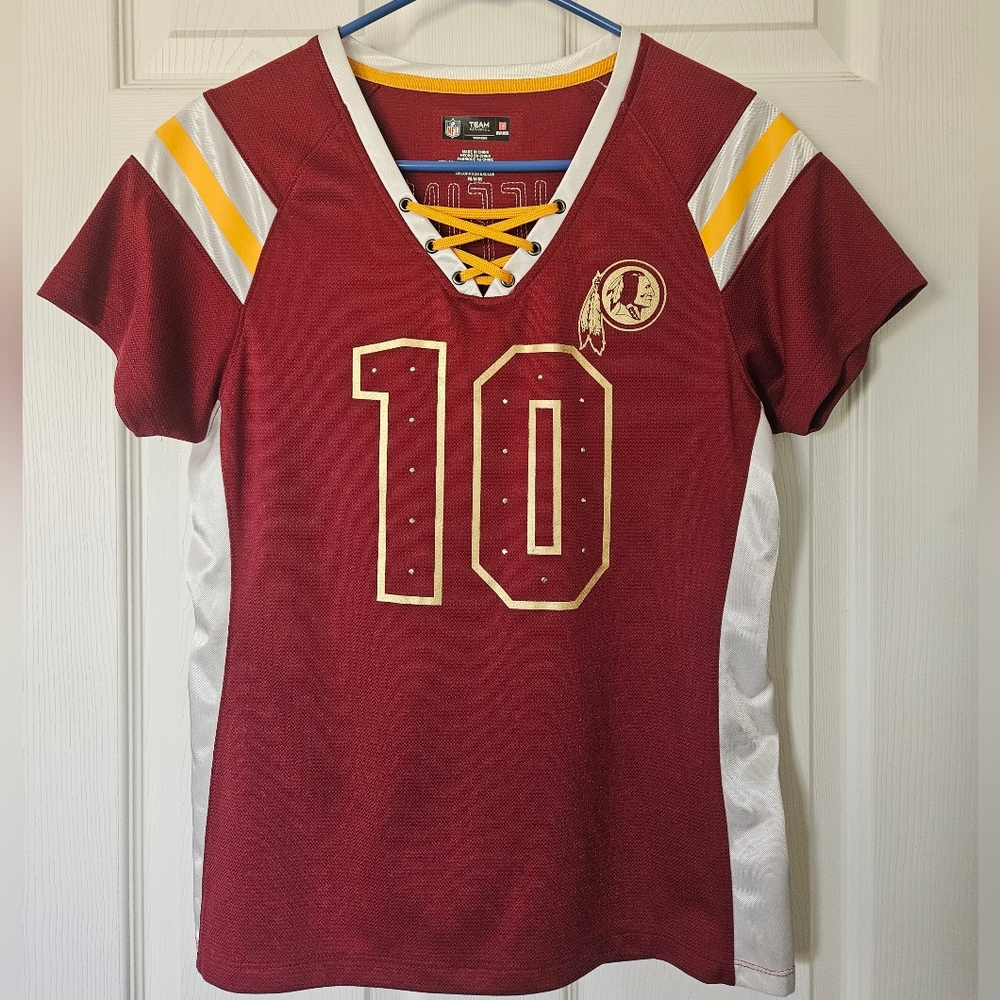 NFL Burgundy Gold And White Women's Jersey